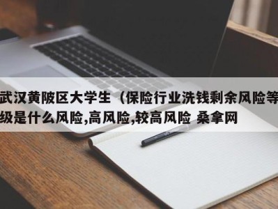 成都武汉黄陂区大学生（保险行业洗钱剩余风险等级是什么风险,高风险,较高风险 桑拿网